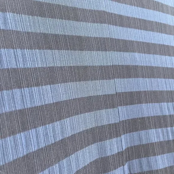 Gabby Skye Midi Striped Blue Dress Womens Medium Pockets - Picture 5 of 10